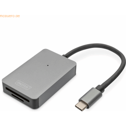 Digitus USB-C Kartenleser 2 Port UHS-II SD4. [Levering: 2-3 dage]